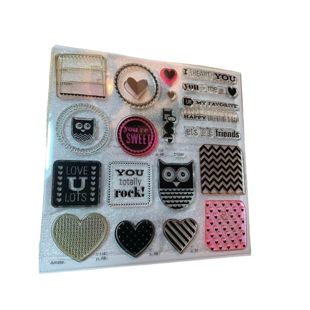 Close To My Heart Whoo’s Your Valentine Decorative Clear Stamps D1548 Craft Kit